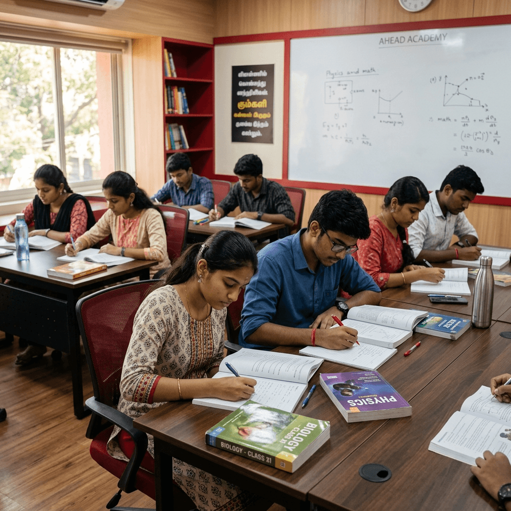 Students studying